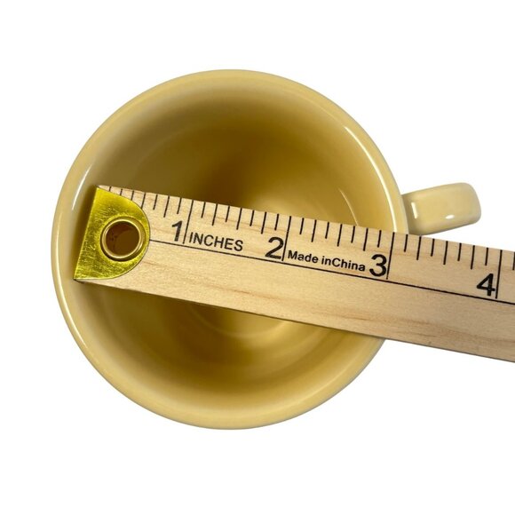 FIESTAWARE Cream Ivory Coffee Cup Homer Laughlin Mug 3.5" Tall Vintage Set Of 2 - Picture 6 of 6